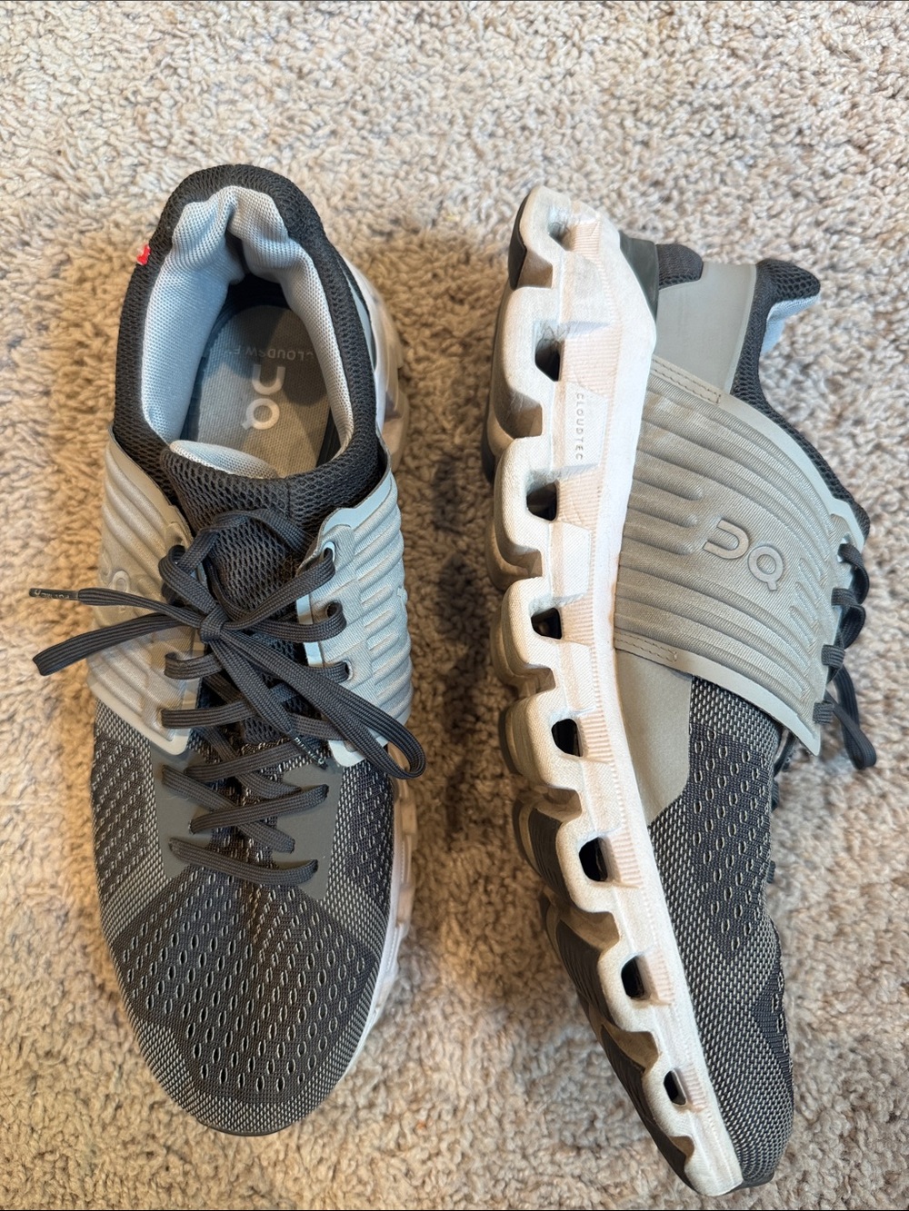 On Running Men’s Cloudswift Athletic Shoes in Gray and Black Size 11
